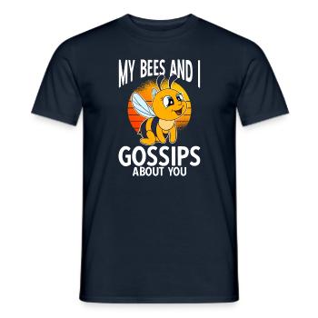 My Bees And I Gossips About You - Men's T-Shirt - navy - Front - AI Model Male 178 light (178cm)