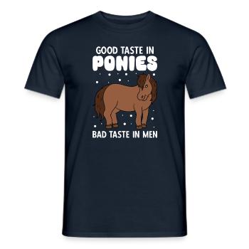 Good Taste In Ponies Bath Taste In Men - Men's T-Shirt - navy - Front - AI Model Male 178 light (178cm)