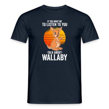 Wallaby Better Than Therapy - Männer T-Shirt - Navy - Vorne - AI Model Male 178 light (178cm)