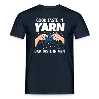 Crochet Bon Goût Dans Fil Mauvais Goût Chez Les Hommes - T-shirt homme - marine - Devant - AI Model Male 178 light (178cm)
