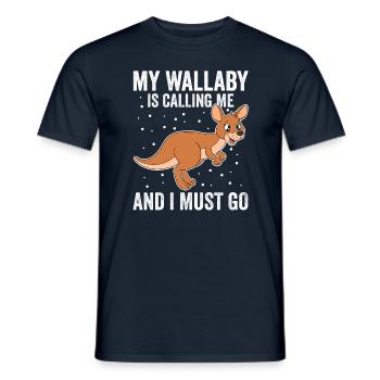 Wallaby Better Than Therapy - Männer T-Shirt - Navy - Vorne - AI Model Male 178 light (178cm)