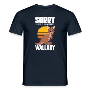 Wallaby Better Than Therapy - Männer T-Shirt - Navy - Vorne - AI Model Male 178 light (178cm)