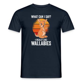 Wallaby Better Than Therapy - Männer T-Shirt - Navy - Vorne - AI Model Male 178 light (178cm)