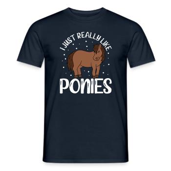 I Just Really Like Ponies - Men's T-Shirt - navy - Front - AI Model Male 178 light (178cm)