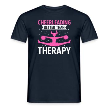 Le cheerleading mieux que la thérapie - T-shirt homme - marine - Devant - AI Model Male 178 light (178cm)