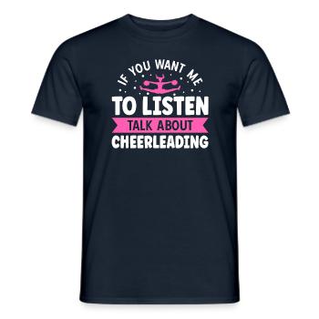 Si vous voulez que je parle de cheerleading - T-shirt homme - marine - Devant - AI Model Male 178 light (178cm)