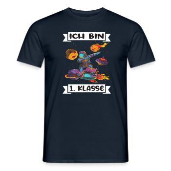 Ich Bin 1 Klasse Einschulung Schulanfang - Männer T-Shirt - Navy - Vorne - AI Model Male 178 light (178cm)