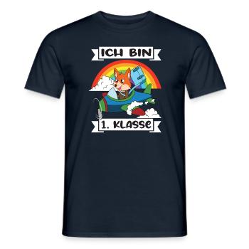 Ich Bin 1 Klasse Einschulung Schulanfang - Männer T-Shirt - Navy - Vorne - AI Model Male 178 light (178cm)