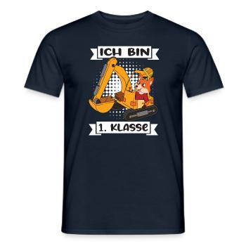 Ich Bin 1 Klasse Einschulung Schulanfang - Männer T-Shirt - Navy - Vorne - AI Model Male 178 light (178cm)