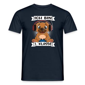 Ich Bin 1 Klasse Einschulung Schulanfang - Männer T-Shirt - Navy - Vorne - AI Model Male 178 light (178cm)