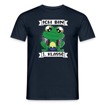 Ich Bin 1 Klasse Einschulung Schulanfang - Männer T-Shirt - Navy - Vorne - AI Model Male 178 light (178cm)
