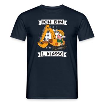 Ich Bin 1 Klasse Einschulung Schulanfang - Männer T-Shirt - Navy - Vorne - AI Model Male 178 light (178cm)
