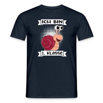 Ich Bin 1 Klasse Einschulung Schulanfang - Männer T-Shirt - Navy - Vorne - AI Model Male 178 light (178cm)