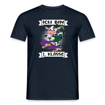 Ich Bin 1 Klasse Einschulung Schulanfang - Männer T-Shirt - Navy - Vorne - AI Model Male 178 light (178cm)