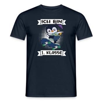 Ich Bin 1 Klasse Einschulung Schulanfang - Männer T-Shirt - Navy - Vorne - AI Model Male 178 light (178cm)