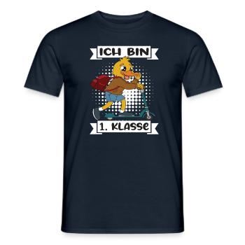 Ich Bin 1 Klasse Einschulung Schulanfang - Männer T-Shirt - Navy - Vorne - AI Model Male 178 light (178cm)