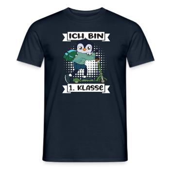 Ich Bin 1 Klasse Einschulung Schulanfang - Männer T-Shirt - Navy - Vorne - AI Model Male 178 light (178cm)