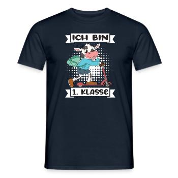 Ich Bin 1 Klasse Einschulung Schulanfang - Männer T-Shirt - Navy - Vorne - AI Model Male 178 light (178cm)