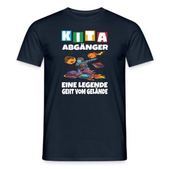 Kindergarten Abgänger Schulanfang Einschulung - Männer T-Shirt - Navy - Vorne - AI Model Male 178 light (178cm)