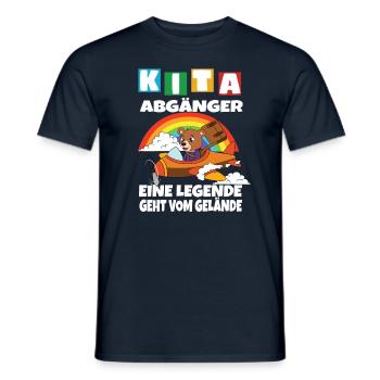 Kindergarten Abgänger Schulanfang Einschulung - Männer T-Shirt - Navy - Vorne - AI Model Male 178 light (178cm)