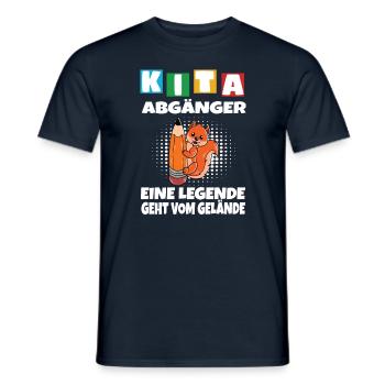 Kindergarten Abgänger Schulanfang Einschulung - Männer T-Shirt - Navy - Vorne - AI Model Male 178 light (178cm)