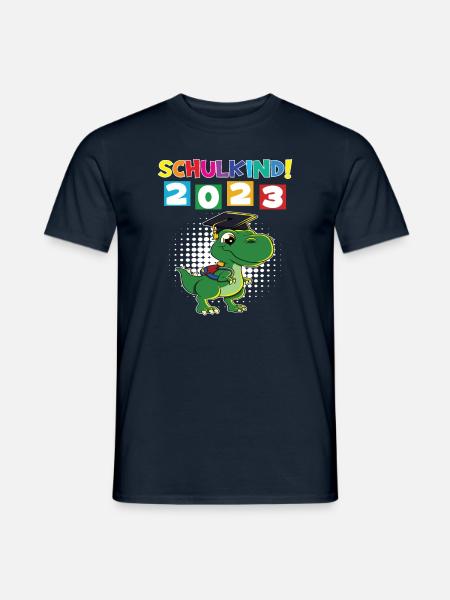Schulkind 2023 Einschulung 2023 Schulanfang - Männer T-Shirt - Navy