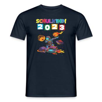 Schulkind 2023 Einschulung 2023 Schulanfang - Männer T-Shirt - Navy - Vorne - AI Model Male 178 light (178cm)