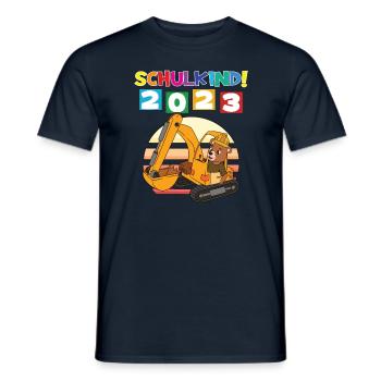 Schulkind 2023 Einschulung 2023 Schulanfang - Männer T-Shirt - Navy - Vorne - AI Model Male 178 light (178cm)