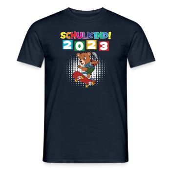 Schulkind 2023 Einschulung 2023 Schulanfang - Männer T-Shirt - Navy - Vorne - AI Model Male 178 light (178cm)