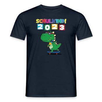 Schulkind 2023 Einschulung 2023 Schulanfang - Männer T-Shirt - Navy - Vorne - AI Model Male 178 light (178cm)