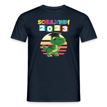 Schulkind 2023 Einschulung 2023 Schulanfang - Männer T-Shirt - Navy - Vorne - AI Model Male 178 light (178cm)