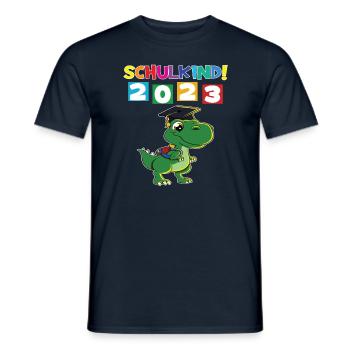 Schulkind 2023 Einschulung 2023 Schulanfang - Männer T-Shirt - Navy - Vorne - AI Model Male 178 light (178cm)