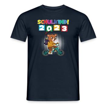 Schulkind 2023 Einschulung 2023 Schulanfang - Männer T-Shirt - Navy - Vorne - AI Model Male 178 light (178cm)