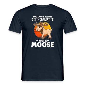 Vous n’avez pas toujours besoin d’un plan juste un orignal - T-shirt homme - marine - Devant - AI Model Male 178 light (178cm)
