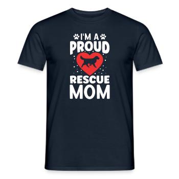 Je suis une fière maman de sauvetage - T-shirt homme - marine - Devant - AI Model Male 178 light (178cm)