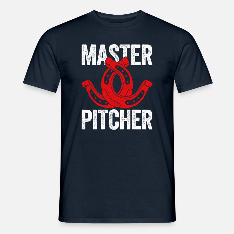 Master Pitcher Horseshoe Pitching - Männer T-Shirt - Navy