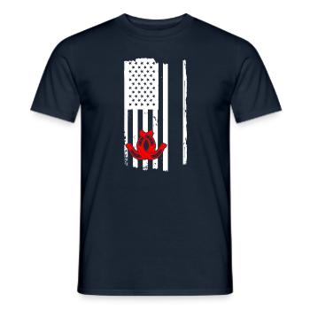 Flag USA Horseshoe Pitching - Männer T-Shirt - Navy - Vorne - AI Model Male 178 light (178cm)