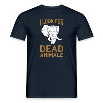 I Look For Dead Animals Taxidermist - Men's T-Shirt - navy - Front - AI Model Male 178 light (178cm)