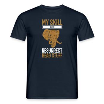 My Skill Is To Resurrect Dead Stuff Taxidermist - Men's T-Shirt - navy - Front - AI Model Male 178 light (178cm)