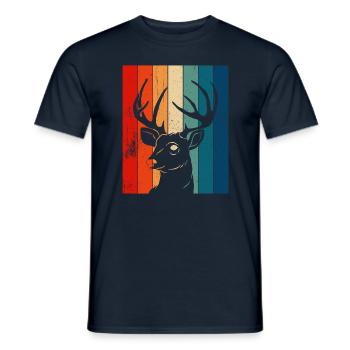 Rétro Taxidermiste Cerf - T-shirt homme - marine - Devant - AI Model Male 178 light (178cm)