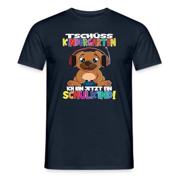 Tschüss Kindergarten Ich Bin Jetzt Ein Schulkind! - Männer T-Shirt - Navy - Vorne - AI Model Male 178 light (178cm)