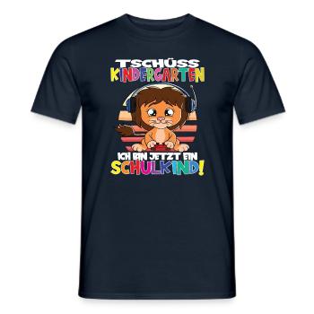 Tschüss Kindergarten Ich Bin Jetzt Ein Schulkind! - Männer T-Shirt - Navy - Vorne - AI Model Male 178 light (178cm)