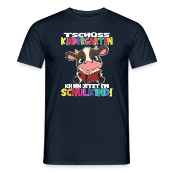 Tschüss Kindergarten Ich Bin Jetzt Ein Schulkind! - Männer T-Shirt - Navy - Vorne - AI Model Male 178 light (178cm)