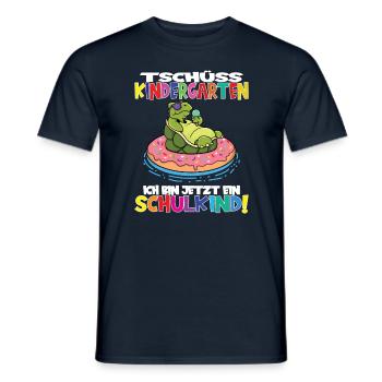 Tschüss Kindergarten Ich Bin Jetzt Ein Schulkind! - Männer T-Shirt - Navy - Vorne - AI Model Male 178 light (178cm)