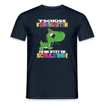 Tschüss Kindergarten Ich Bin Jetzt Ein Schulkind! - Männer T-Shirt - Navy - Vorne - AI Model Male 178 light (178cm)
