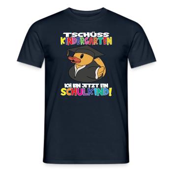 Tschüss Kindergarten Ich Bin Jetzt Ein Schulkind! - Männer T-Shirt - Navy - Vorne - AI Model Male 178 light (178cm)