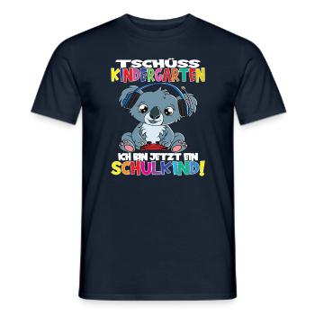 Tschüss Kindergarten Ich Bin Jetzt Ein Schulkind! - Männer T-Shirt - Navy - Vorne - AI Model Male 178 light (178cm)
