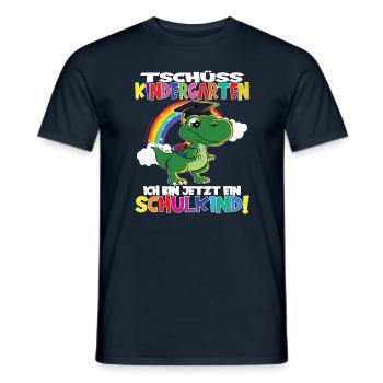 Tschüss Kindergarten Ich Bin Jetzt Ein Schulkind! - Männer T-Shirt - Navy - Vorne - AI Model Male 178 light (178cm)