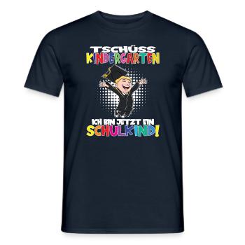 Tschüss Kindergarten Ich Bin Jetzt Ein Schulkind! - Männer T-Shirt - Navy - Vorne - AI Model Male 178 light (178cm)