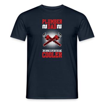 Plumber Dad Like A Regular Dad But Cooler - Men's T-Shirt - navy - Front - AI Model Male 178 light (178cm)